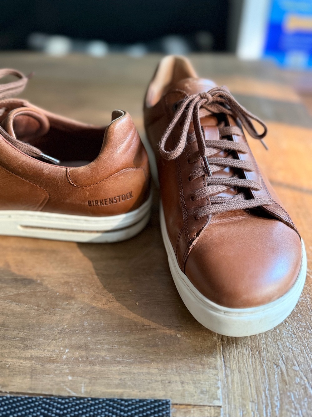 Birkenstock Men’s Chestnut Leather Low-Top Sneakers size 41 / 8-8.5 men’s US